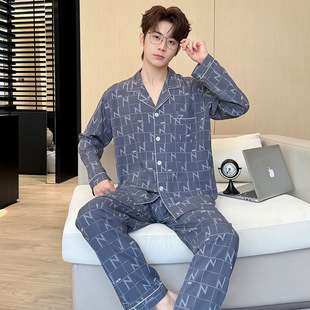 Autumn pijama, thin long-sleeve, summer set, simple and elegant design, high-quality style