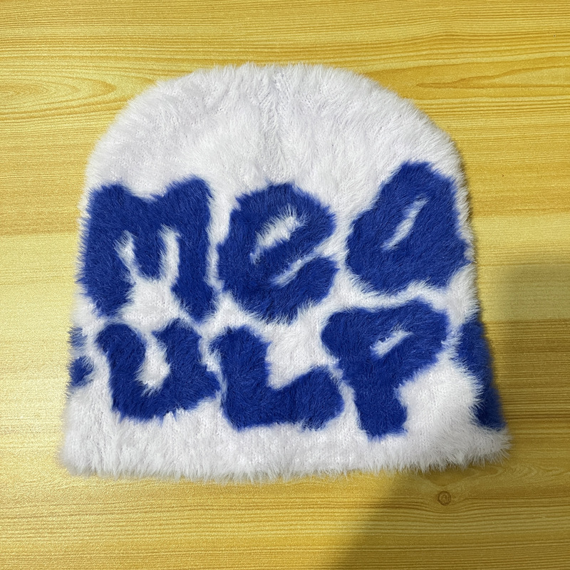 Hot selling fur style Mea knitted hat, brimless cap, personalized bean hat_voghion.com