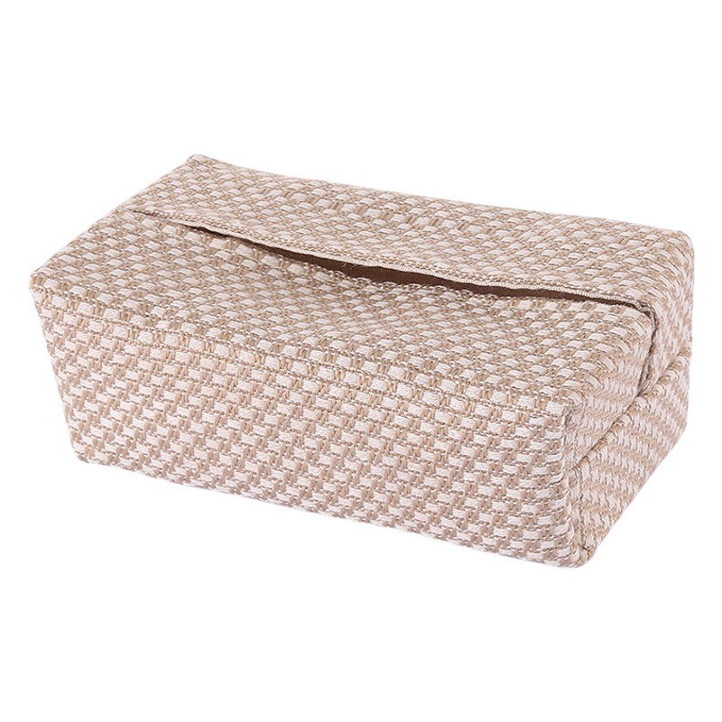 Venta caliente de la caja de pañuelos de lino de imitación nórdica, juego de pañuelos, bolsa de papel de dibujo de tela, caja de almacenamiento de servilletas de sala de hogar de coche al por mayor