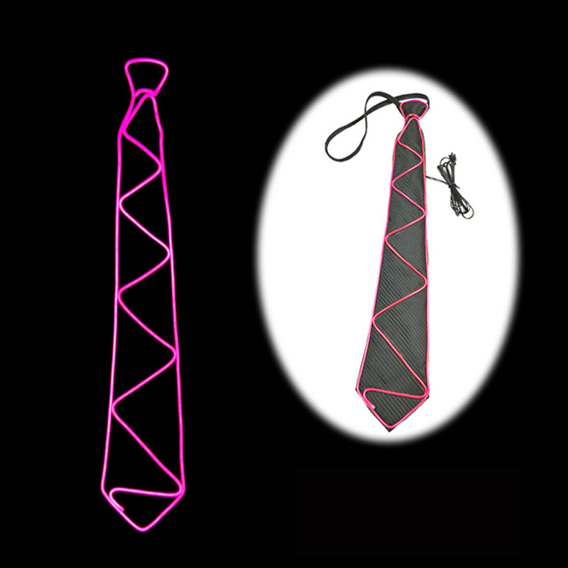 Corbata luminosa EL suministros para Halloween fiesta LED corbata brillante luminiscente al por mayor