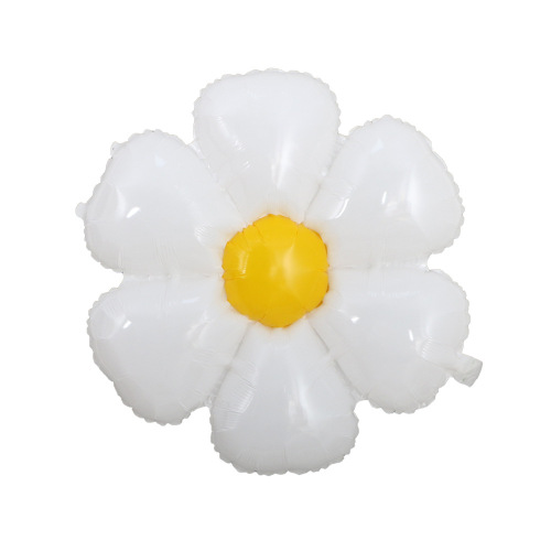 Baby's 100th birthday decorated daisy aluminum film balloon Internet celebrity smiling face plumeria balloon wholesale