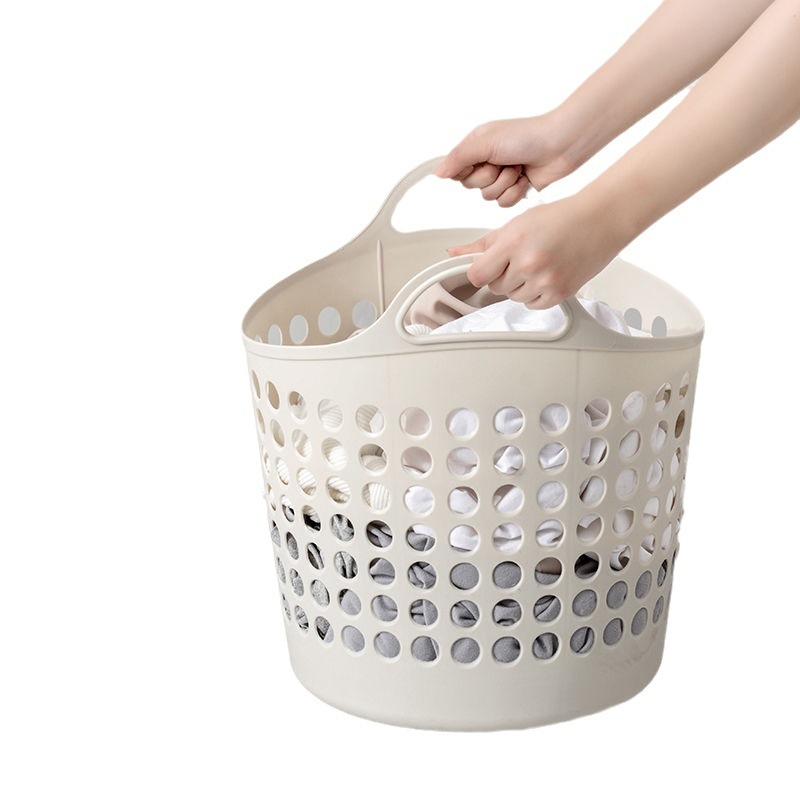 新しい大型汚れた衣類収納バスケットプラスチック汚れた衣類バスケット家庭用ランドリーバスケットおもちゃ収納バスケット衣類バスケット|undefined