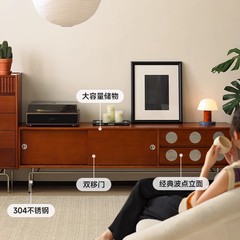 北欧の実木テレビの家庭用の小型ステンレスの物置棚のリビングルームの中古の収納棚