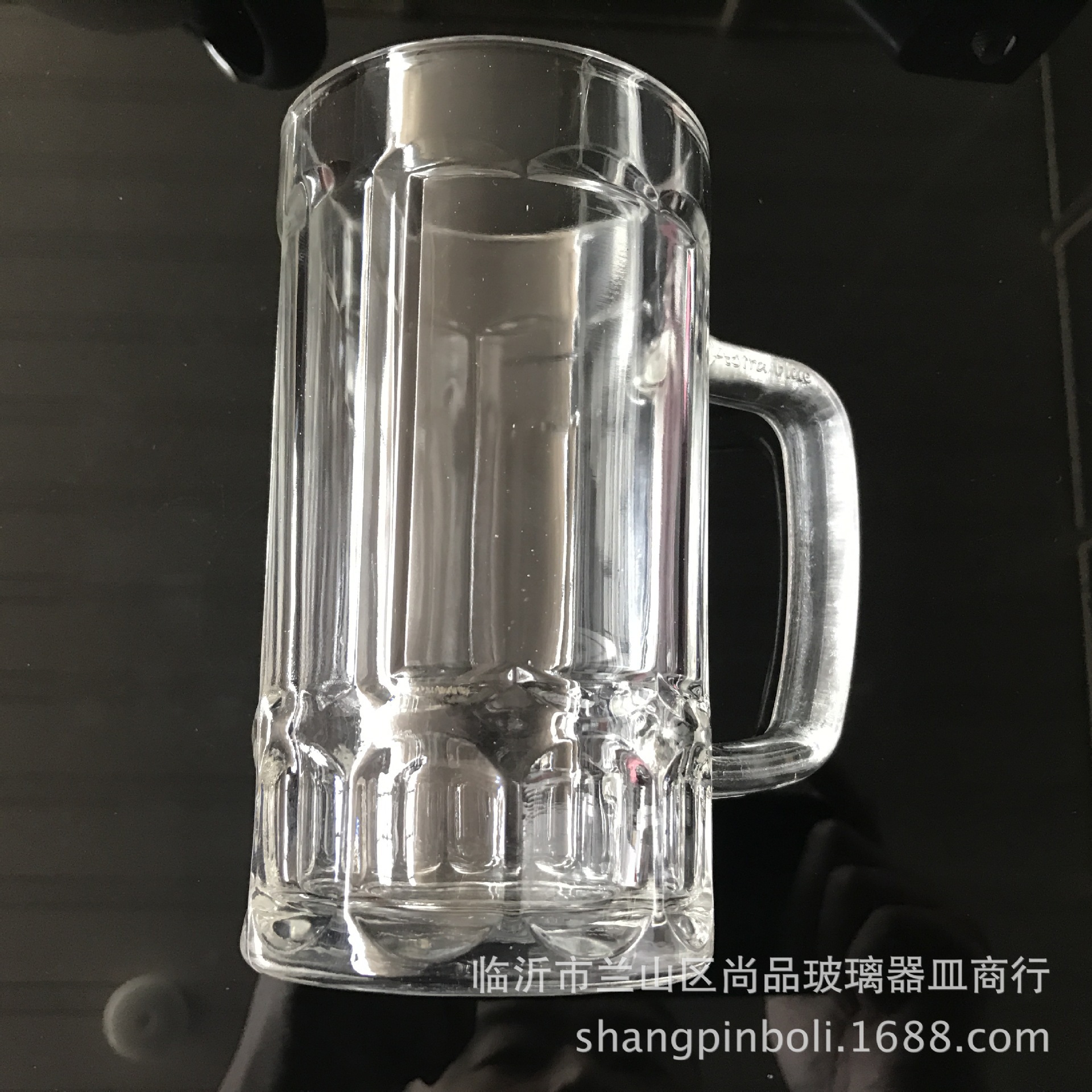 厂家直销 无铅透明玻璃杯菠萝杯带把啤酒杯扎啤杯茶水杯赠品促销