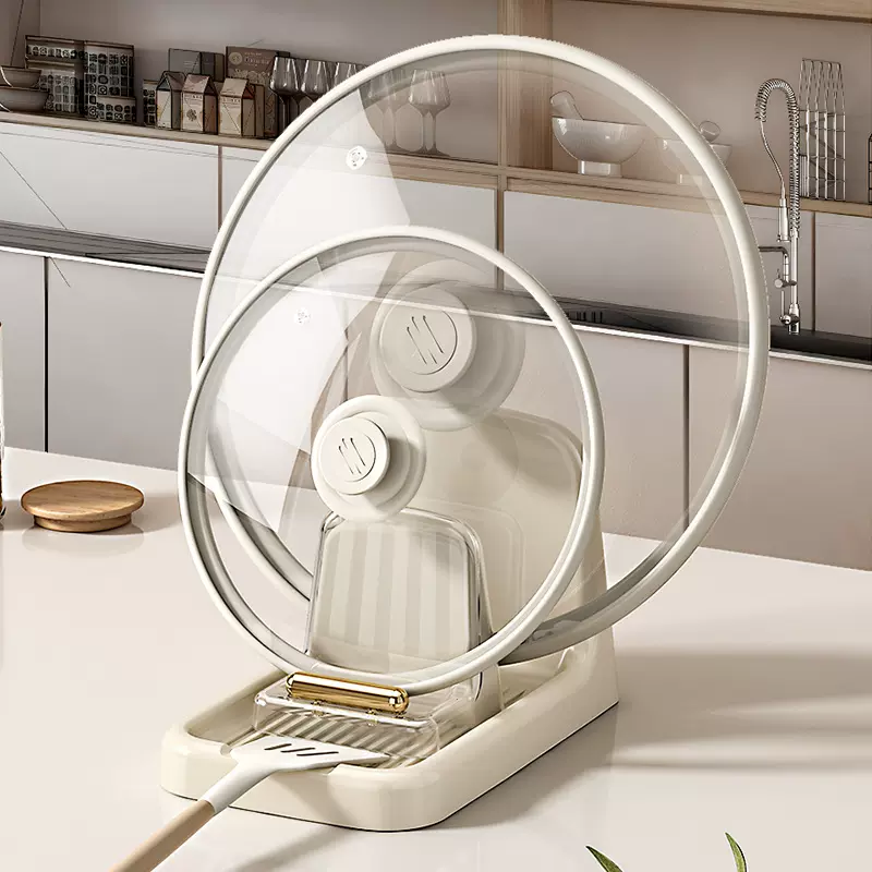 多功能塑料锅盖架厨房台面收纳架放锅盖神器砧板锅铲免打孔置物架