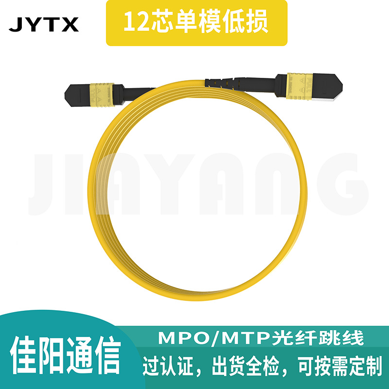 数据中心单模低损12芯MTP/MPO电信级光纤跳线