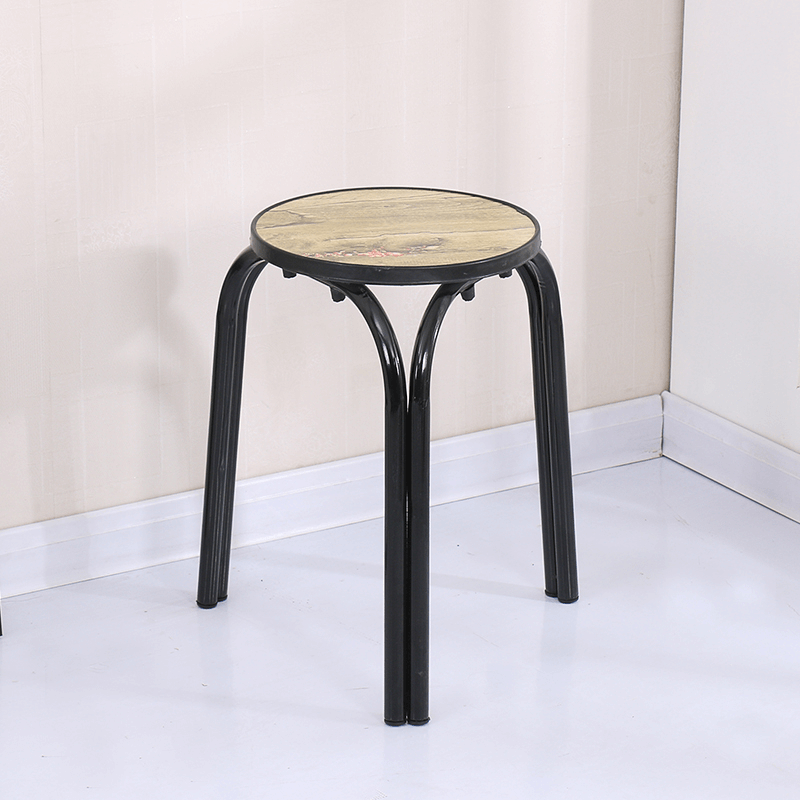 凳子创意小凳子2017凉凳钢筋彩色登时餐凳皮面凳子实木金属圆凳尚