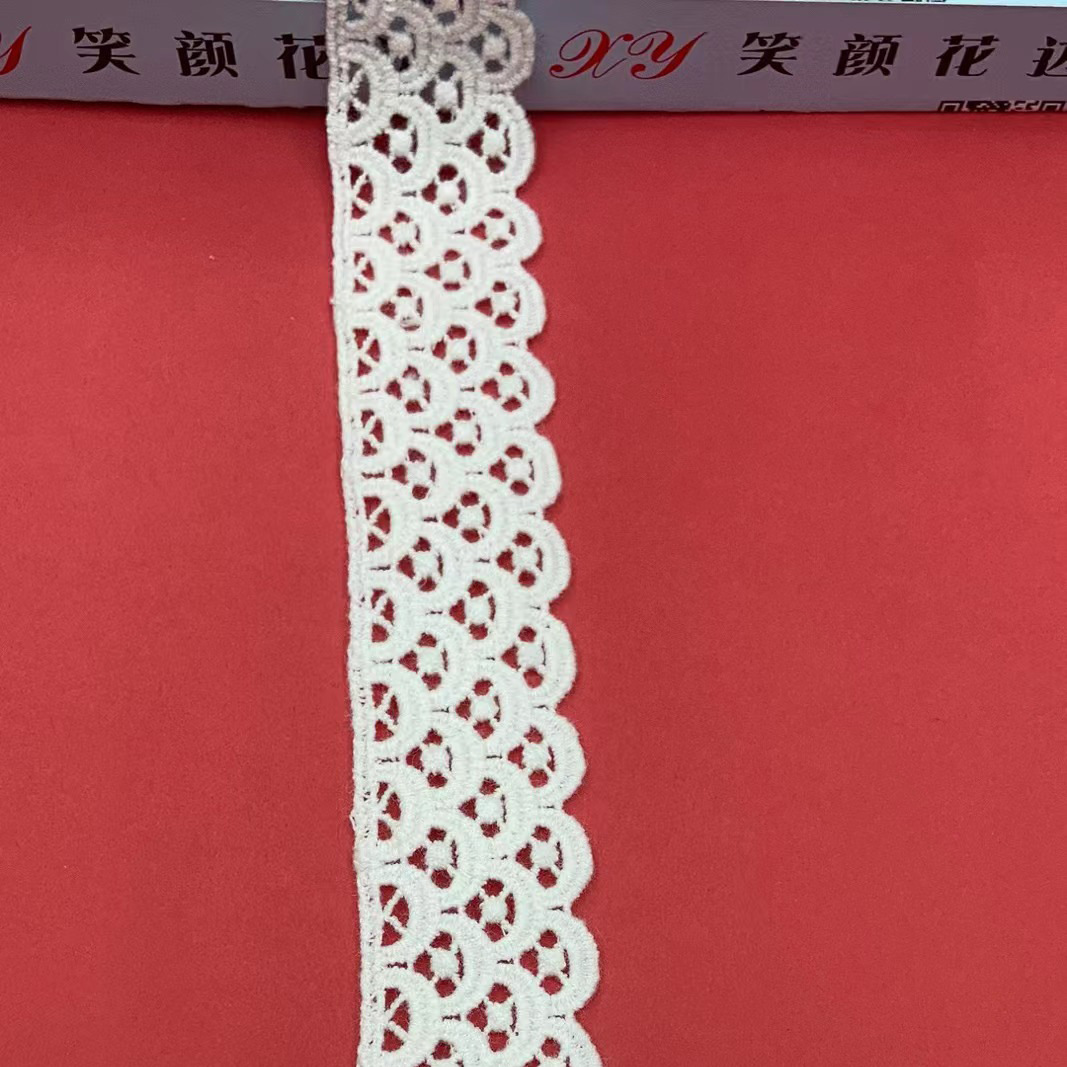 祥云蕾丝小棉水溶辅料纯棉衣服女童装装饰服装辅料布料 宽3厘米