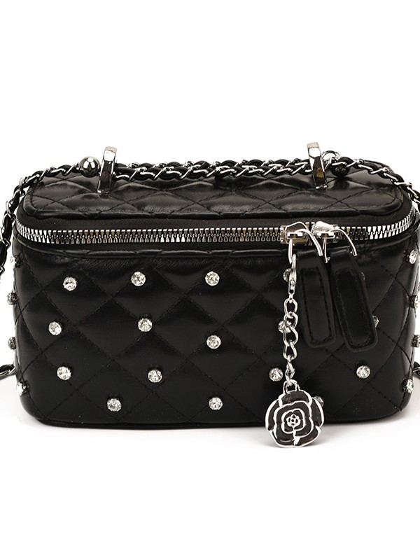Bolso de moda con diamantes para mujeres 2026 nuevo bolso de cadena de diamantes de estilo extranjero, bolso de lujo ligero de alto nivel de hombro.