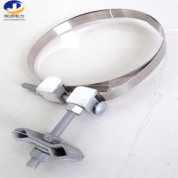 厂家直供opgw光缆引下线夹 1.5米杆用不锈钢带引线夹具