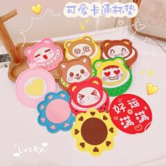 Directly supplied from the manufacturer, cute cartoon fruit coasters, PVC soft rubber insulation mats, anti-slip mats, fashionable placemats, table mats