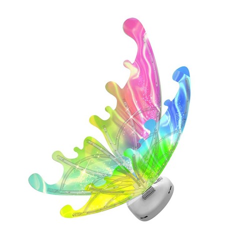 Cross-border new electric butterfly glowing wings fairy angel wings children outdoor toy wearable wholesale
