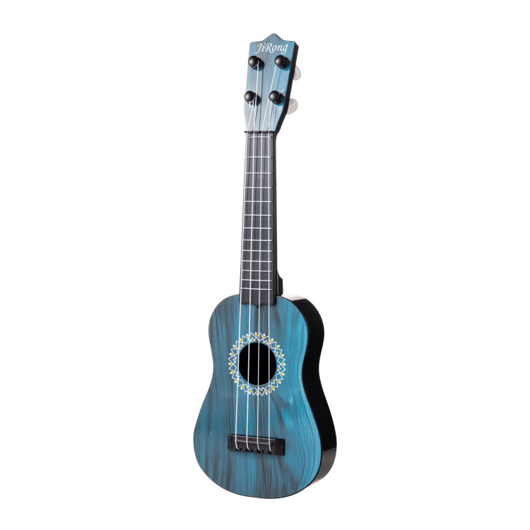 Tiktok drenaje Xianyu 17 pulgadas de simulación grano de madera ukelele medio pequeño juguete de la guitarra proporciona fuego material