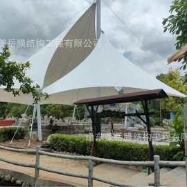 膜结构停车棚厂家批发张拉膜膜结构景观棚景区广场遮阳遮雨棚户外