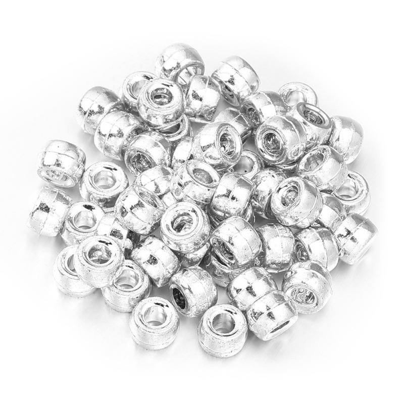 6*9 ミリメートルマルチカラーマルチカラーアクリル大穴フラットビーズつや消しファセットバレルビーズ携帯電話チェーン DIY ビーズ素材|undefined