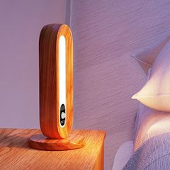 木の目の電気スタンドのベッドの上の高級感の壁の明かりの雰囲気感の寝室の廊下の玄関の実木の人体の感応灯