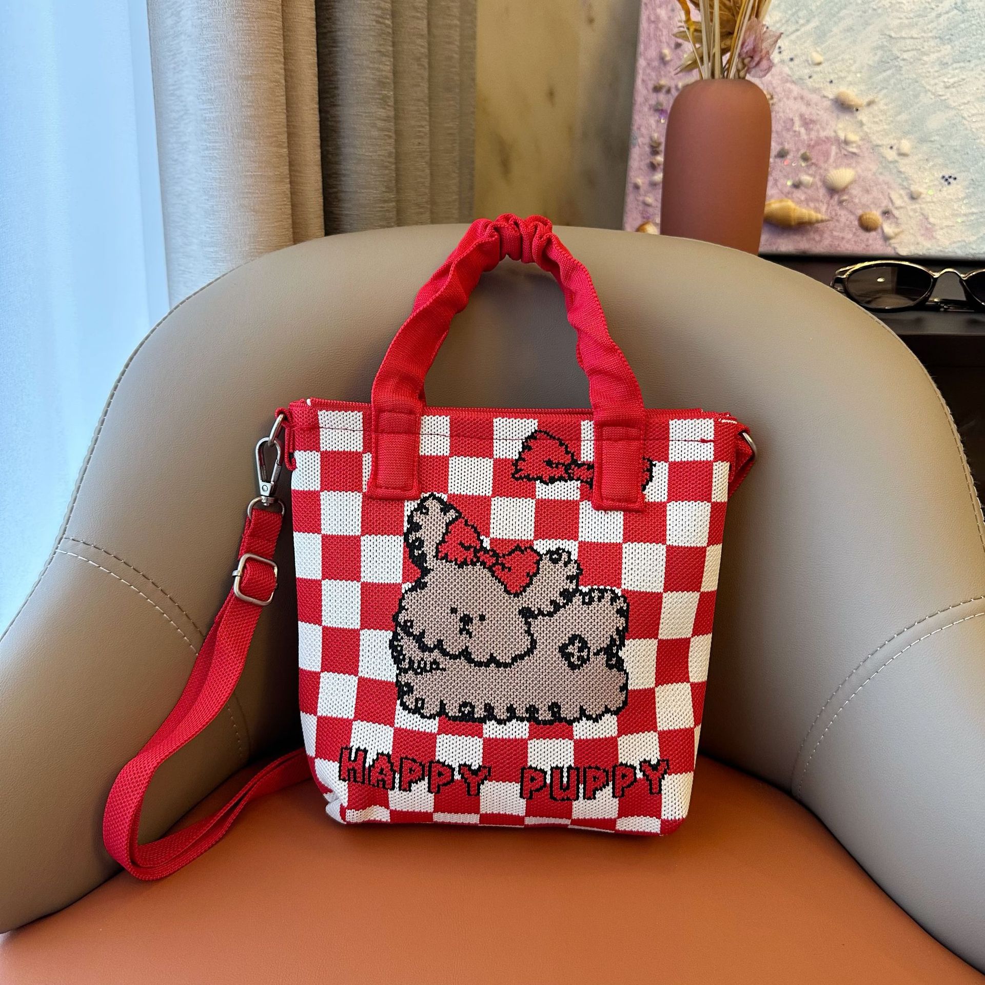Nueva serie coreana lindos bolsos de mano de bolsos de pequeño diseño universal bolsos de punto de gran capacidad bolsos de hombro image 14