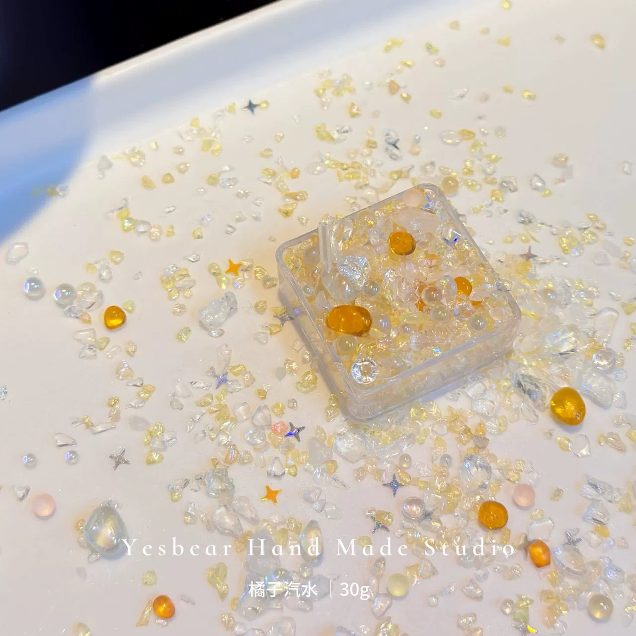[碎仿幻彩不规则碎石流麻矿石be стеклоDIY большая бурый маникюр заполнениеar流沙]