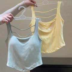 2024夏に起爆した美背キャミソールの女性は、胸パッドを固定して腰を収めて痩せているように見える下着を着ている