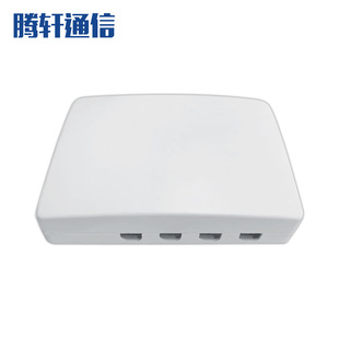 Four-Port Fiber Optic Desktop Network Cable Box Small Plastic 4-Terminal Box Fiber Optic Panel Junction Box Multi-Function