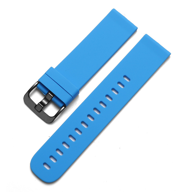 Black buckle [sky blue] round tail silicone
