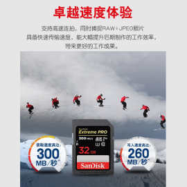 闪迪（SanDisk）SD卡 8K高清数码单反相机内存卡 支持V90视频 畅