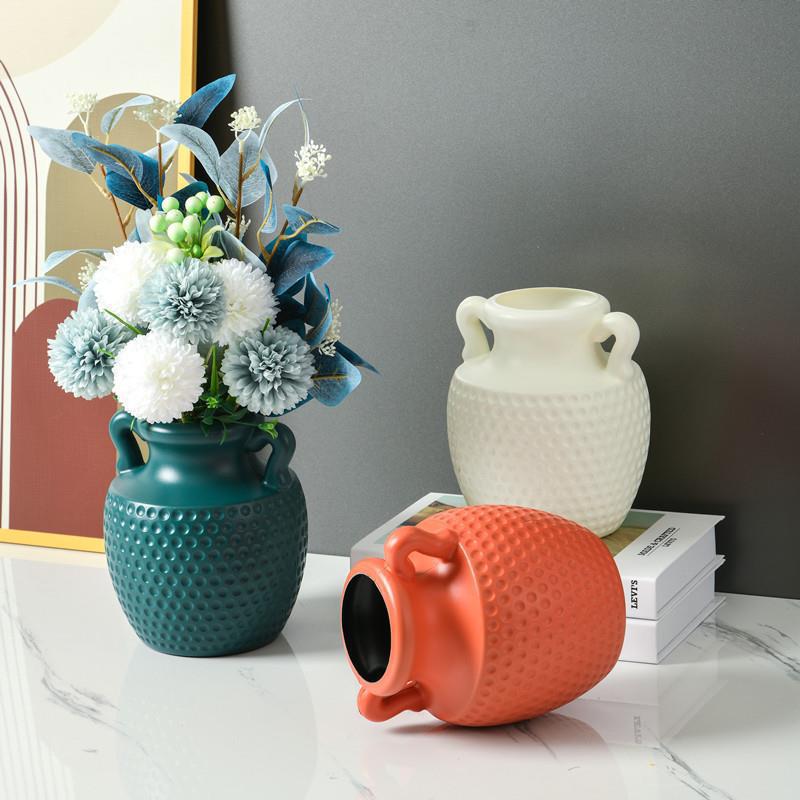 Jarrón decorativo de plástico estilo nórdico, resistente a caídas