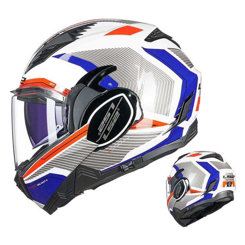 LS2 motocicleta casco completo cubierta trasera Flip casco de exposición hombres y mujeres personalidad motocicleta carreras Doble espejo casco completo FF900