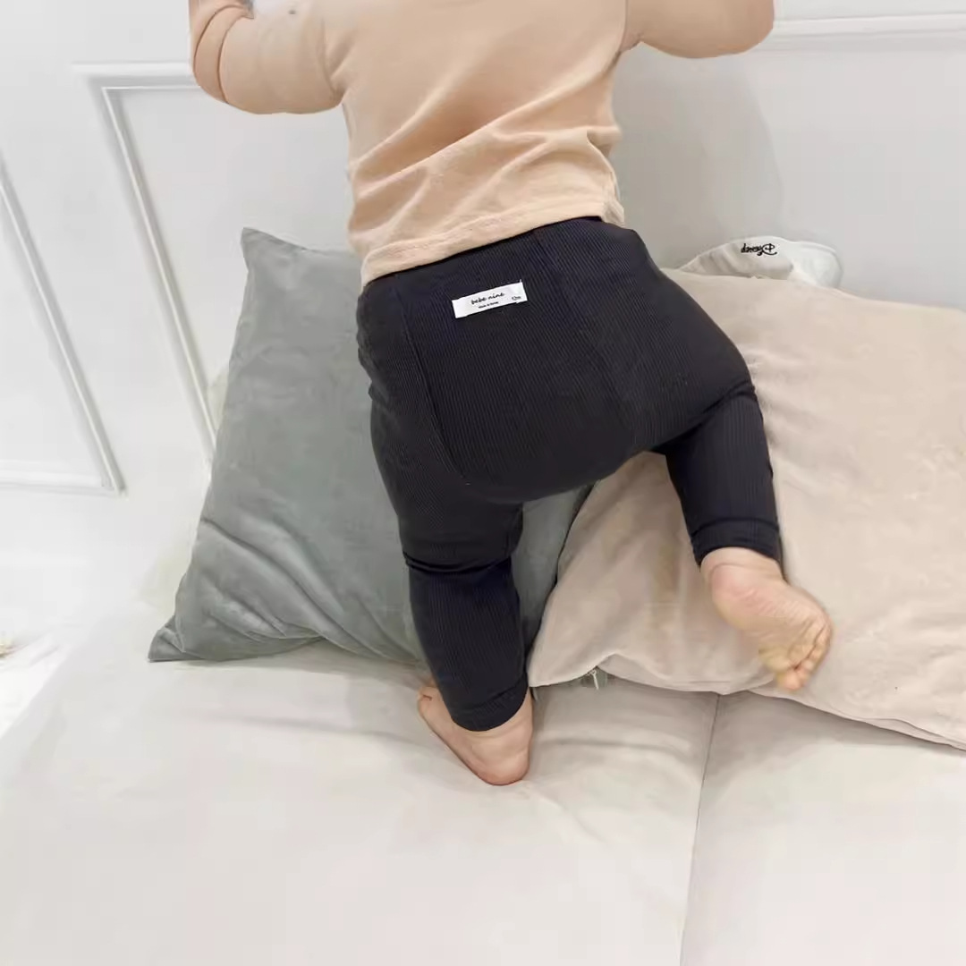 Leggings de bebé primavera estilo coreano ropa para niños bebé pit Big PP pantalones de primavera para niños pantalones a juego pantalones para niñas