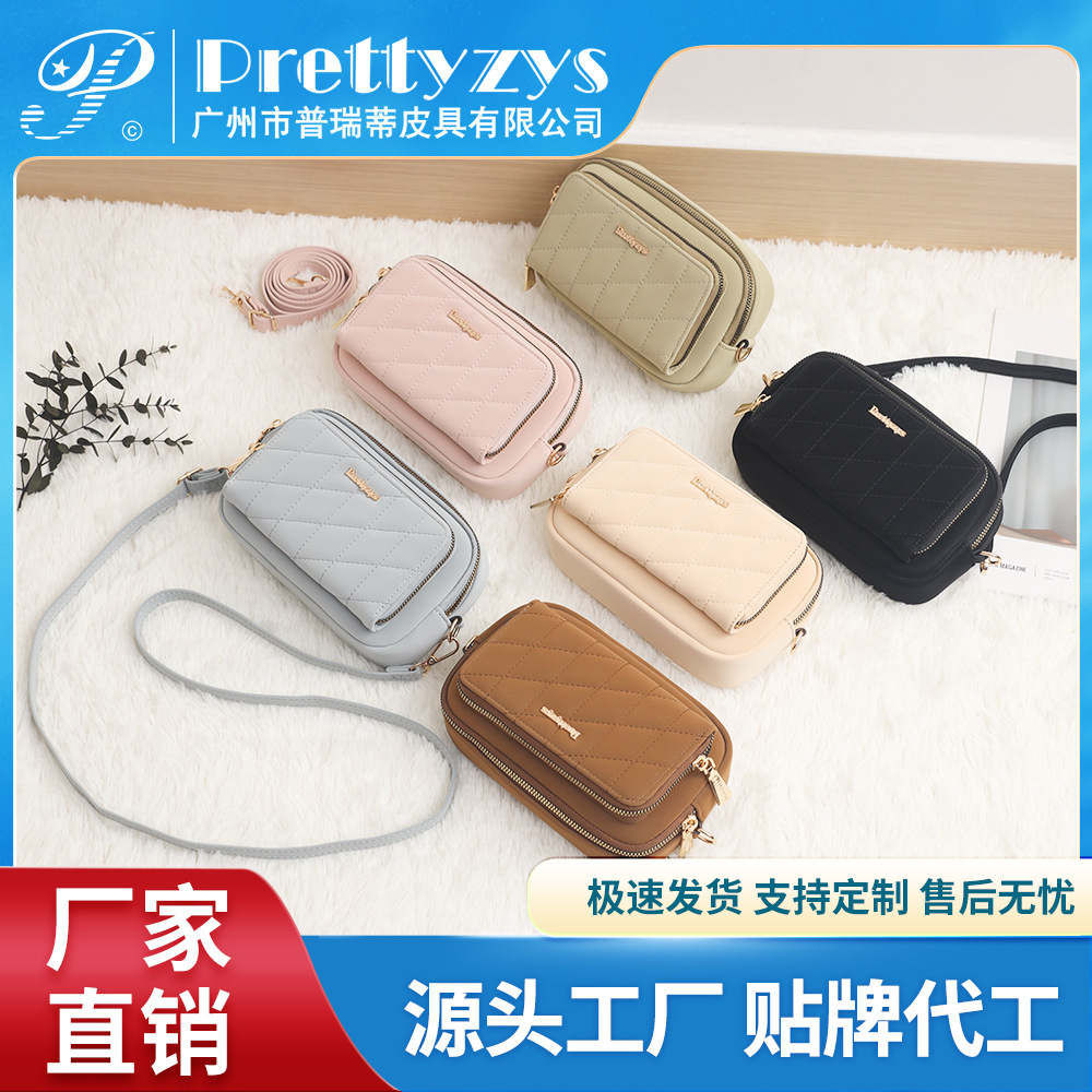 Bolso Bandolera a Cuadros para Mujer de Cuero Sintético PU para Viajes y Ocio
