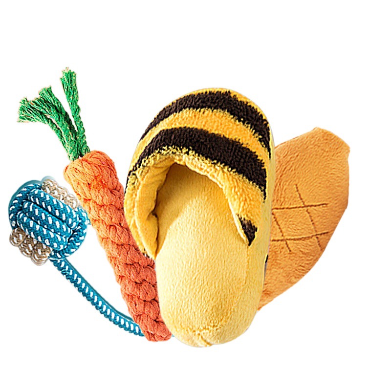 Cachorro perro juguete de sonido juguete mordedura-resistente molar cachorro aliviar oso peluche mediano y pequeño perro mascotas suministros al por mayor