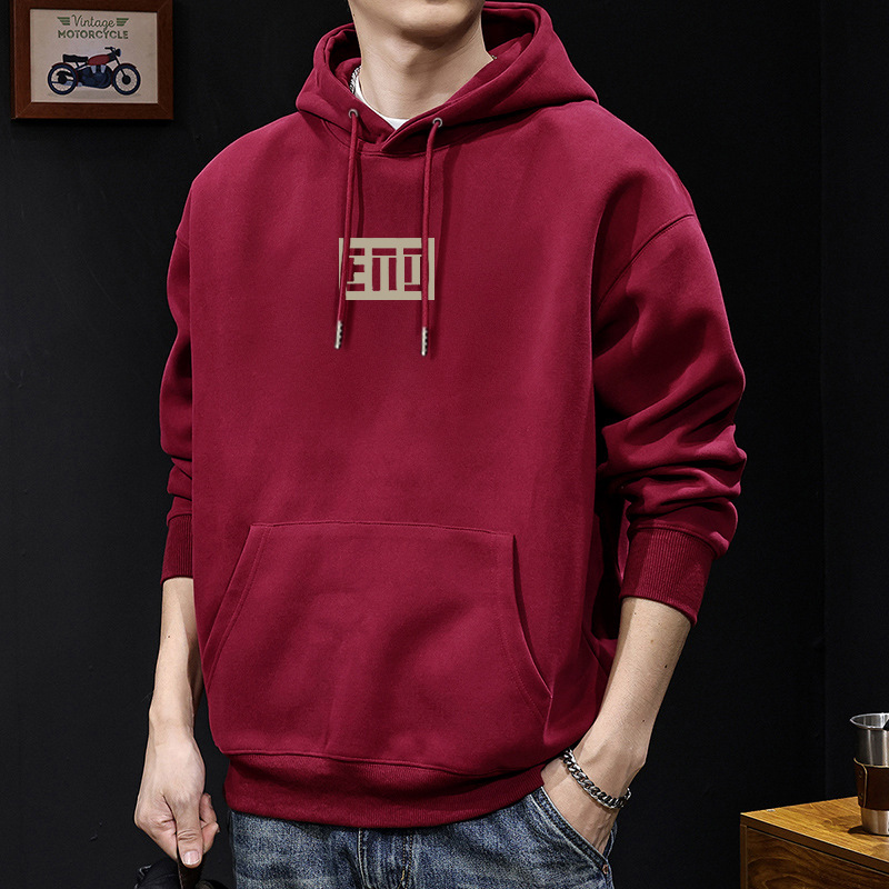 Chaqueta encapuchada de hombre marca de moda de terciopelo de primavera y otoño de hombre nueva chaqueta blanca de moda de hombre chaqueta de moda