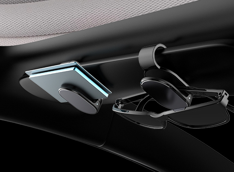 New Car-Mounted Glasses Clip for Sun Visor, Multifunctional Sunglasses Holder, Car Sunglasses Organizer, Storage Gadget