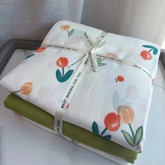 A-class maternity ultra-soft bare sleep 100% cotton double-layer gauze bed set with pure cotton retro small floral sheet and duvet cover