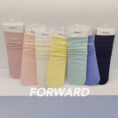 Combed Cotton Socks Summer Cream Morandi Ins Japanese Pile Socks Loose Mouth Thin Spring and Summer Mid-Calf Socks