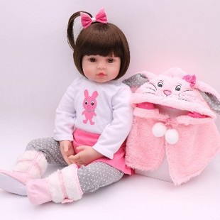 18-Inch 45cm Reborn Doll Cloth Body Doll Cross-Border Supply Manufacturer Supply