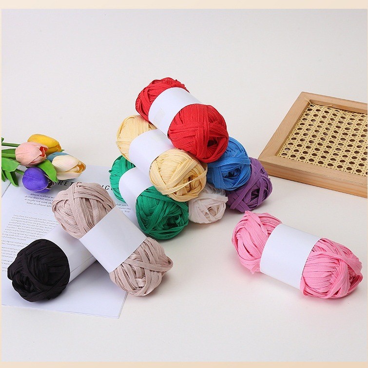 成龙6/8mm素芯棉线布条线扁平线手工编织钩包包专用diy扁带线