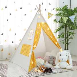 室内儿童帐篷手绘画印第安幼儿园游戏屋房间布置装饰宝宝玩耍空间