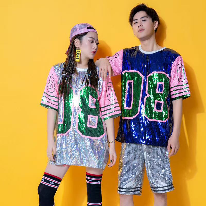 In-Stock Supply 2026 Amazon Hot-Selling European and American Cross-Border Summer Sequin Number 08 Short-Sleeve T-Shirt Women's Top In-Stock Supply 2026 Amazon Hot-Selling European and American Cross-Border Summer Sequin Number 08 Short-Sleeve T-Shirt Women's Top