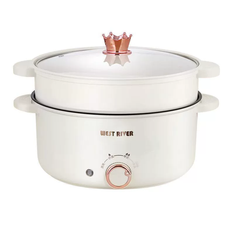 Electric Hot Pot (WEST RIVER) Large-Capacity Non-Stick Multi-Function Cooker, High Power