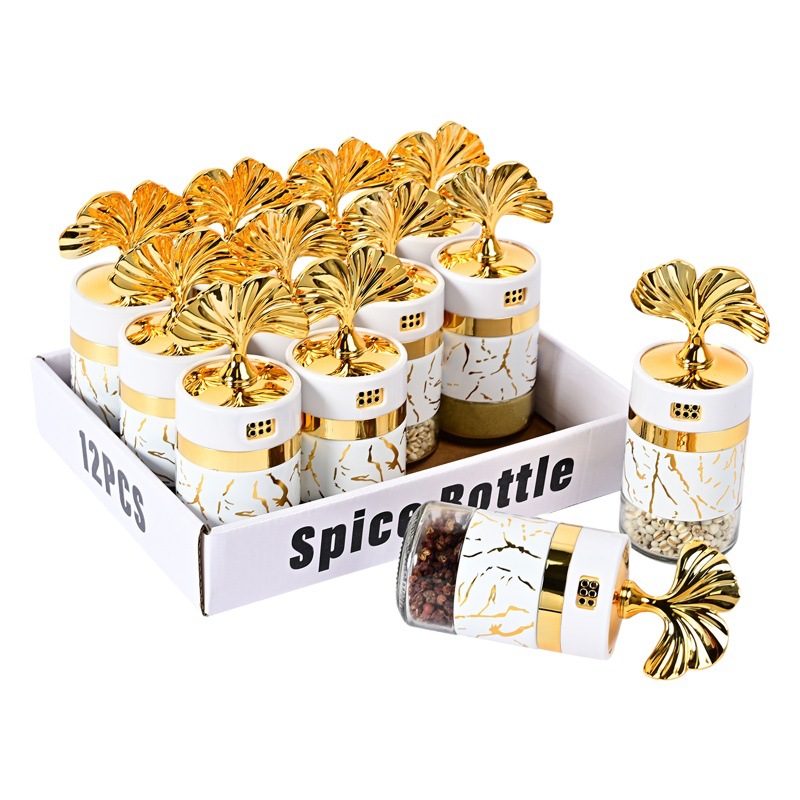 Amazon nuevo hogar cocina a prueba de humedad de vidrio sellado condimento botella cocina sabor sal condimento botella traje