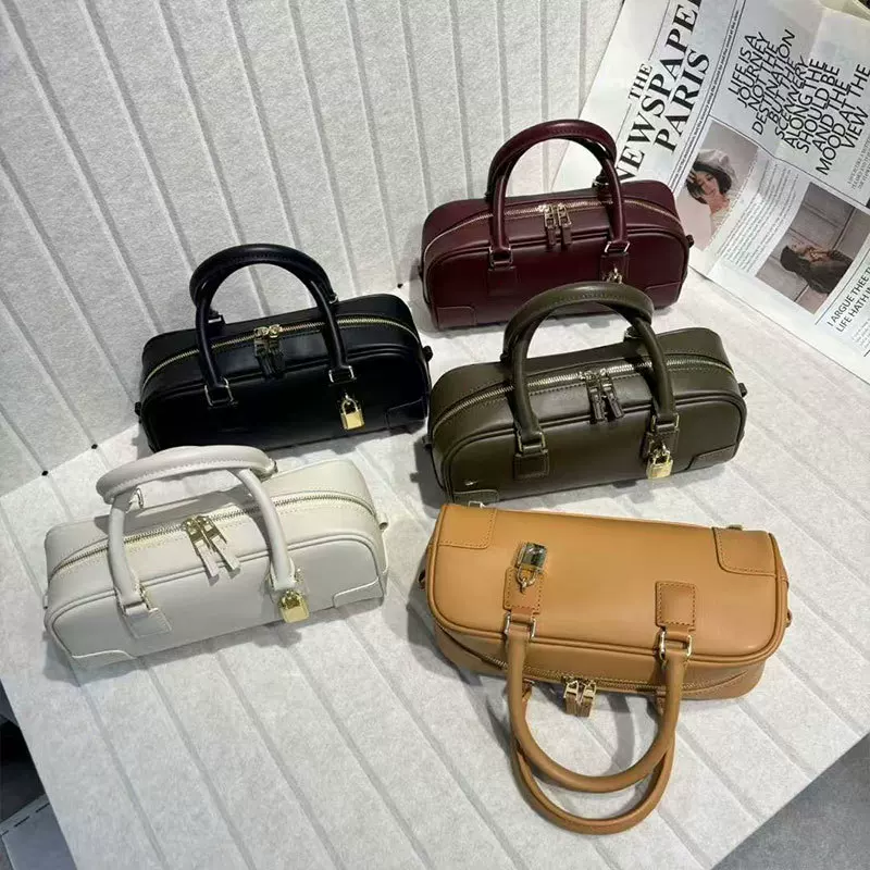 Shoulder bag, handheld pillow, genuine leather, wholesale