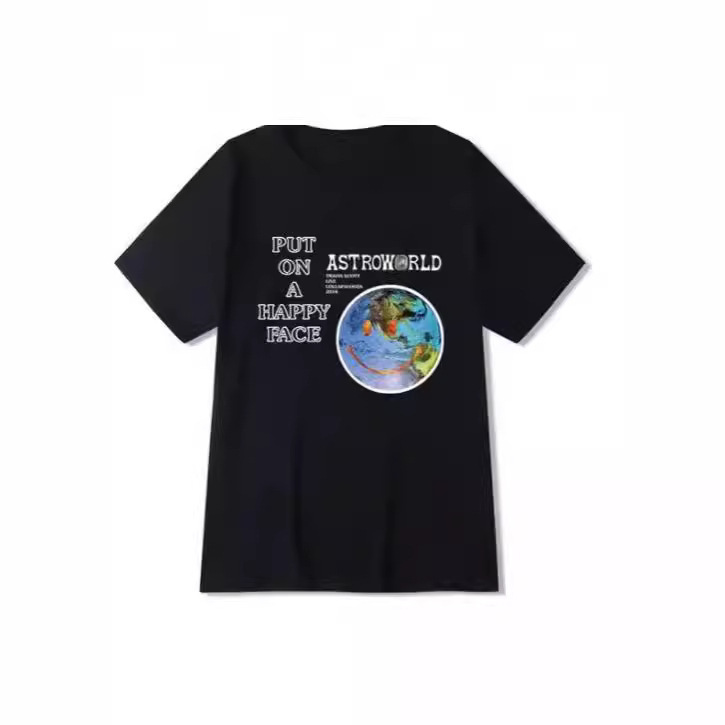 Cactus Jack Hip Hop Printed T-Shirt Men Women's ASTROWORLD Logo Couple Harajuku