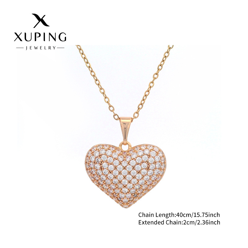 Xuping nueva aleación de cobre galvanizado colgante de amor estilo europeo y americano colgante de joyas artificiales blancas