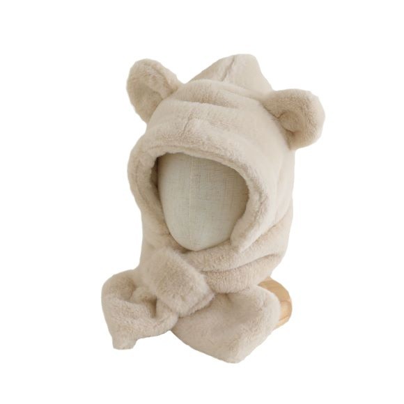 Bebé invierno abrigo sombrero bufandas más vello grueso protección de oídos a prueba de viento para niños y niñas grueso sombrero de peluche