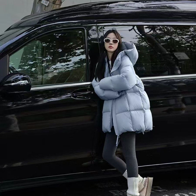 Bebe Ultra-Light Cloud Puff 2025 New Korean Style Classy Hooded Mid-Length Small and Super Nice Cotton Jacket