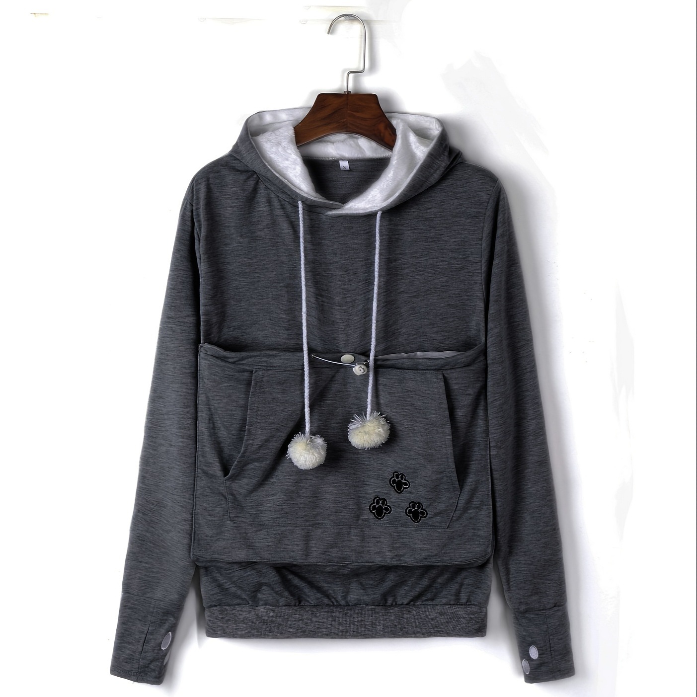 thumbnail image 1 of Unisex Cat And Dog Carrier Hoodies Pet Owner Wear背带连帽衫, 1 of 4