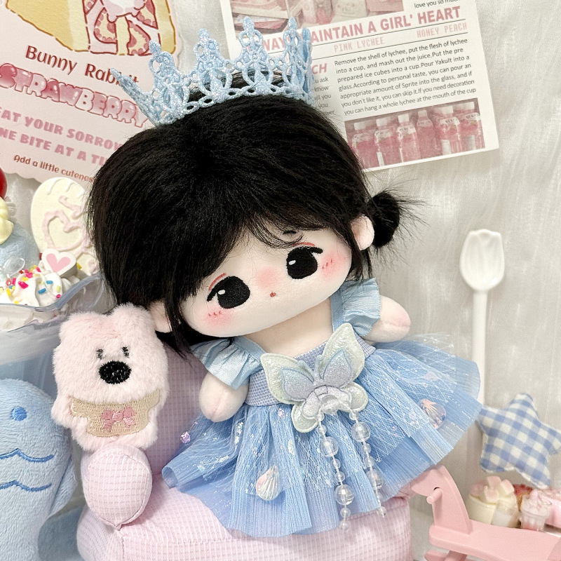 10cm Doll Clothes 10cm Normal Body Cotton Doll Clothes Labubu Replacement Wedding Dress Set