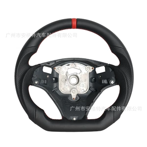 Cross-Border Hot Sale Suitable for 2006-2011 Bmw Bmw E90 E92 Racing Full Leather Steering Wheel Modification and Customization
