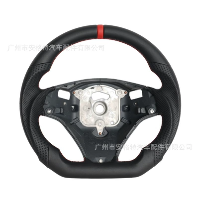 Cross-Border Hot Sale Suitable for 2006-2011 Bmw Bmw E90 E92 Racing Full Leather Steering Wheel Modification and Customization